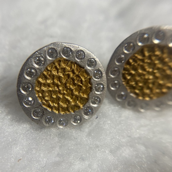 Hand made and signed Sterling 925 Sunflower Studs - Picture 8 of 11